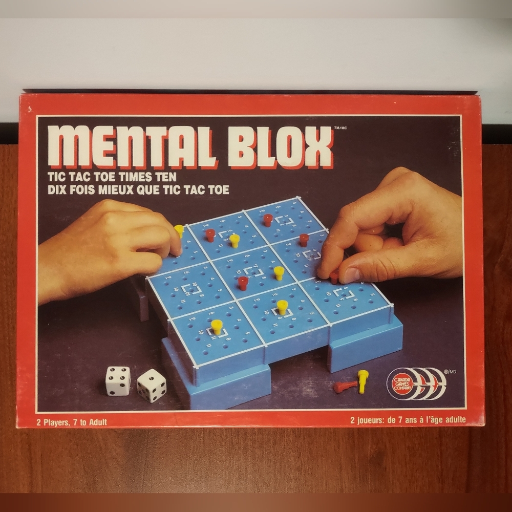 Mental Blox Canada Games Company Strategy Board Game Vintage 1988